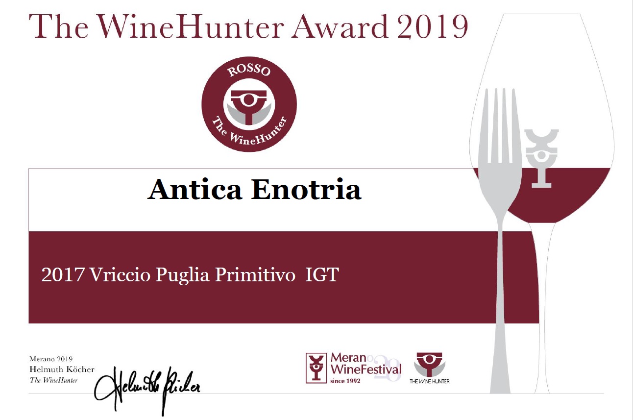 The WineHunter Award 2019 – Vriccio